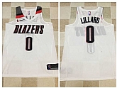 Nike Portland Trailblazers #0 Damian Lillard New White Stitched Jersey,baseball caps,new era cap wholesale,wholesale hats